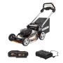 WORX - Nitro 40V Cordless Self-Propelled Lawn Mower (2 x 5.0 Ah Batteries and 1 x Charger) - Black - Image 1