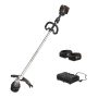 WORX - Nitro 40V 15" Cordless Straight Shaft Grass Trimmer (2 x 4.0 Ah Batteries & 1 x Charger) - Black - Image 1