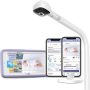 Hubble Connected - SkyVision Pro AI-Enhanced HD Smart Camera Baby Monitor, Travel-Friendly Parent Unit, Crib Mount, and Covered Face Alert - White - Image 1