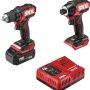 SKIL PWRCORE 20™ Brushless 20V Compact Drill Driver and Impact Driver Kit - black/Red - Image 1