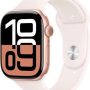 Apple Watch Series 10 (GPS) 46mm Aluminum Case with Light Blush Sport Band - M/L - Rose Gold - Image 1