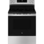 GE - 5.3 Cu. Ft. Freestanding Electric Convection Range with Steam Cleaning and EasyWash Tray - Stainless Steel - Image 1