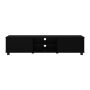CorLiving - Hollywood Black TV Stand with Doors for TVs up to 85" - Black - Image 1