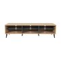 CorLiving - TV Bench with Open Shelves, TVs up to 85" - Light Wood - Image 1