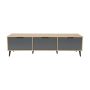 CorLiving - TV Bench with Cabinet Storage, TVs up to 85" - Light Wood - Image 1