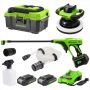 Greenworks - 24V Cordless Car Cleaning 3 Piece Combo Kit with Two (2) 2.0Ah Batteries & Charger - Green - Image 1