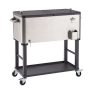 TRINITY | 80 Quart Stainless Steel Cooler | Detachable Tub - Stainless Steel, Black - Image 1