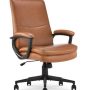 Serta - Comfort Mid-Back Bonded Leather Executive Office Chair - Cognac - Image 1