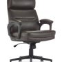 Serta - Comfort Mid-Back Modern Bonded Leather Executive Office Chair - Dark Brown - Image 1