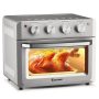 Costway - 7-in-1 Air Fryer Toaster Oven 19 QT Dehydrate Convection Ovens w/ 5 Accessories - Gray - Image 1