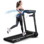 Costway - 3HP Folding Electric Treadmill Running Machine w/ Speaker - Purple - Image 1