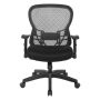 OSP Home Furnishings - Professional R2 SpaceGrid Back Manager's Chair with Adjustable Lumbar Support and Adjustable Flip Arms - Black 529R-3R2N1F2 - Image 1