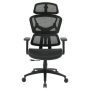 OSP Home Furnishings - Mesh Back with Headrest and Adjustable Arms on Black Nylon Base - Black EMM98958HR-3 - Image 1