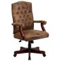 Alamont Home - Derrick Traditional Fabric Swivel Office Chair - Bomber Brown Microfiber - Image 1