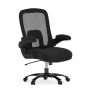 Alamont Home - Hercules Contemporary Mesh Big & Tall Swivel Office Chair Adjustable Lumbar - Black Fabric/Mesh - Image 1