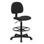 Alamont Home - Bruce Contemporary Fabric Drafting Stool - Black Patterned ALA-CU76-820 - Image 1