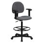 Alamont Home - Bruce Contemporary Fabric Drafting Stool - Gray ALA-CU76-823 - Image 1