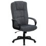 Alamont Home - Rochelle High Back Fabric Adjustable Executive Swivel Office Chair with Arms - Gray - Image 1