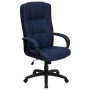 Alamont Home - Rochelle High Back Fabric Adjustable Executive Swivel Office Chair with Arms - Navy Blue - Image 1