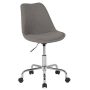 Alamont Home - Aurora Series Contemporary Fabric Swivel Office Chair - Light Gray - Image 1
