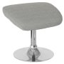 Alamont Home - Egg Rectangle Contemporary Fabric Ottoman - Light Gray Fabric - Image 1