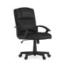 Alamont Home - Coffman Contemporary Leather/Faux Leather Swivel Office Chair - Black - Image 1