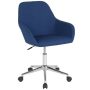Alamont Home - Cortana Contemporary Fabric Swivel Office Chair - Blue Fabric - Image 1