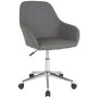 Alamont Home - Cortana Contemporary Leather/Faux Leather Swivel Office Chair - Gray LeatherSoft - Image 1