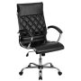 Alamont Home - Merideth Contemporary Leather/Faux Leather Executive Swivel High Back Office Chair - Black - Image 1