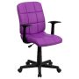 Alamont Home - Clayton Modern Vinyl Swivel Office Chair - Purple ALA-HP27-17986 - Image 1