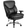 Alamont Home - Hercules Contemporary Leather/Faux Leather 24/7 Big & Tall Swivel Office Chair - Black LeatherSoft - Image 1