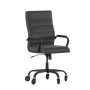 Alamont Home - Executive Chair on Skate Wheels - Black LeatherSoft/Black Frame ALA-HP33-505215 - Image 1