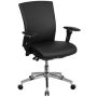 Alamont Home - Hercules Contemporary Leather/Faux Leather 24/7 Big & Tall Swivel Office Chair - Black LeatherSoft ALA-HPXZ-24182 - Image 1