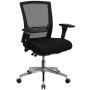 Alamont Home - Hercules Contemporary Mesh 24/7 Big & Tall Swivel Mid-Back Office Chair - Black Fabric/Mesh - Image 1