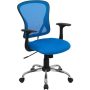 Alamont Home - Alfred Contemporary Mesh Swivel Office Chair - Blue - Image 1