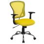 Alamont Home - Alfred Contemporary Mesh Swivel Office Chair - Yellow - Image 1