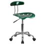 Alamont Home - Contemporary Plastic Swivel Office Chair - Green - Image 1