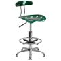 Alamont Home - Bradley Contemporary Plastic Drafting Stool - Green - Image 1