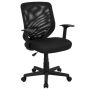 Alamont Home - Norris Contemporary Mesh Swivel Office Chair - Black - Image 1