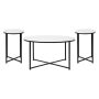 Alamont Home - Hampstead Collection Coffee and End Table - White/Matte Black - Image 1