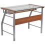 Alamont Home - Tremont Rectangle Contemporary Glass Home Office Desk - Clear/Silver - Image 1