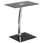 Alamont Home - Eads Rectangle Contemporary Glass Laptop Desk - Silk Black Top/Chrome Frame - Image 1