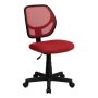 Alamont Home - Neri Contemporary Mesh Swivel Office Chair - Red - Image 1