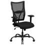 Alamont Home - Hercules Contemporary Mesh Big & Tall Swivel Office Chair with Adjustable Arms - Black - Image 1