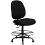 Alamont Home - Hercules 400lb. Rated High Back Fabric Drafting Chair - Black - Image 1