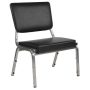 Alamont Home - Hercules Contemporary Vinyl Big & Tall Stack Chair - Black Vinyl - Image 1