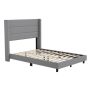 Alamont Home - Hollis Full Size Upholstered Platform Bed with Wingback Headboard - Gray - Image 1
