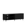 Alamont Home - Nelson TV Stand for up to 60" TV's with Adjustable Shelf and Storage Drawers - Black - Black - Image 1
