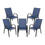 Alamont Home - Brazos Patio Chair (set of 5) - Navy - Image 1