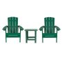 Alamont Home - Charlestown Indoor/Outdoor Adirondack Style Side Table and 2 Chair Set in - Green - Image 1